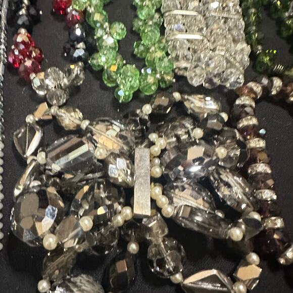 Bundle Jewelry lot 14 pc. All glass beads beaded bracelets necklaces - Picture 6 of 10
